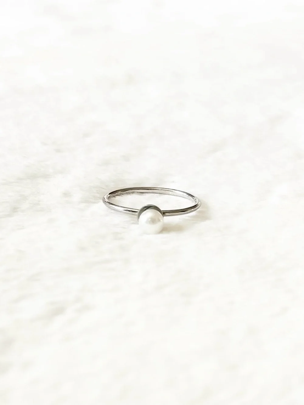 5/$8 🩷 MUST BUNDLE Delicate Pearl Solitaire Ring - White Pearl